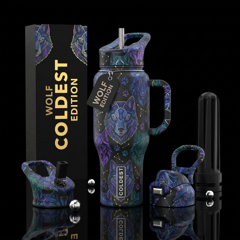 wolf water bottle design