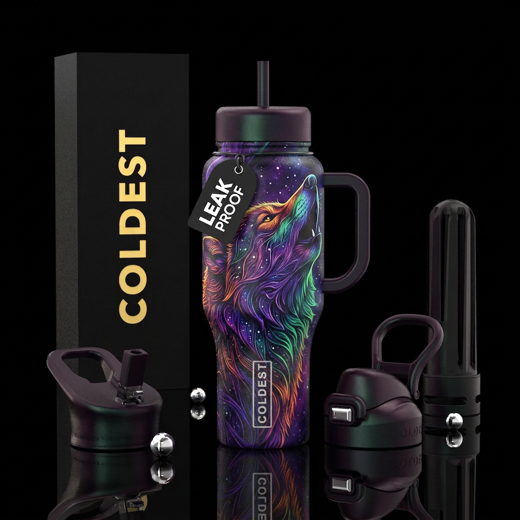 wolf water bottle design