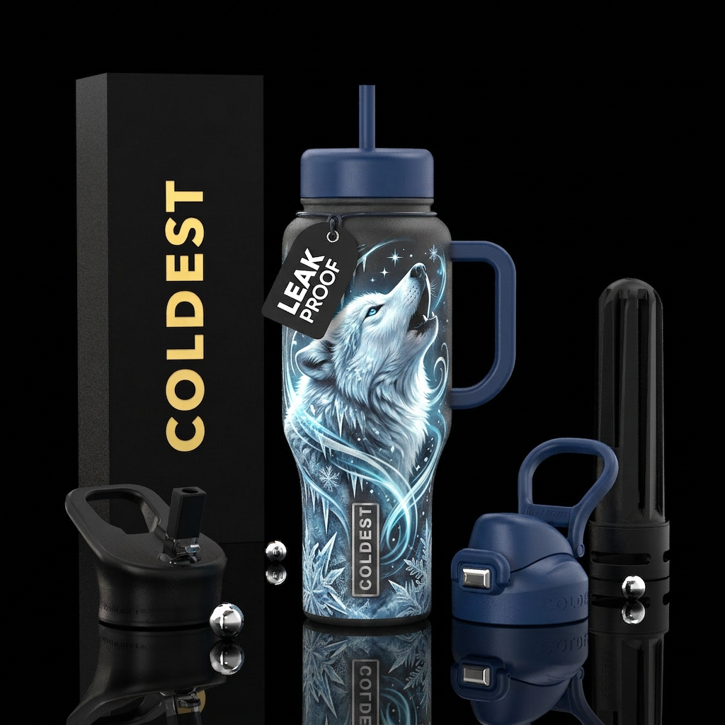 wolf water bottle design