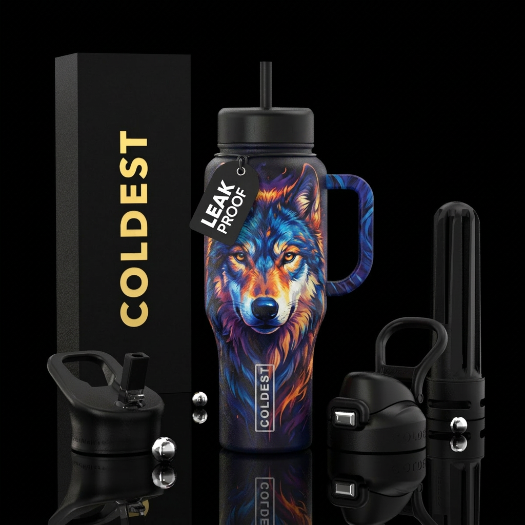 wolf water bottle design
