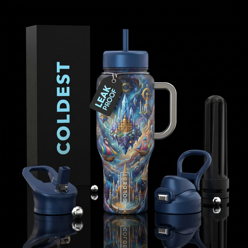 sky kingdom water bottle design