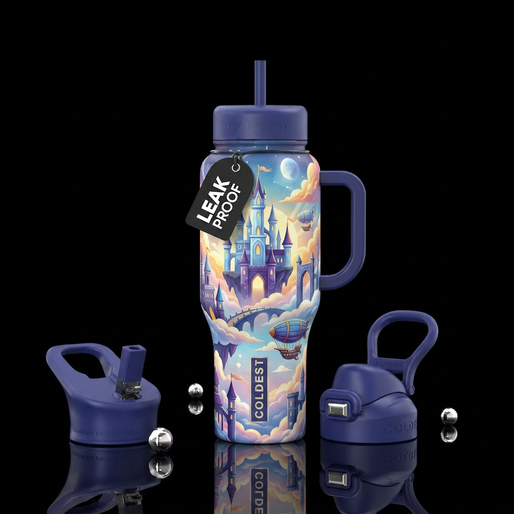 sky kingdom water bottle design