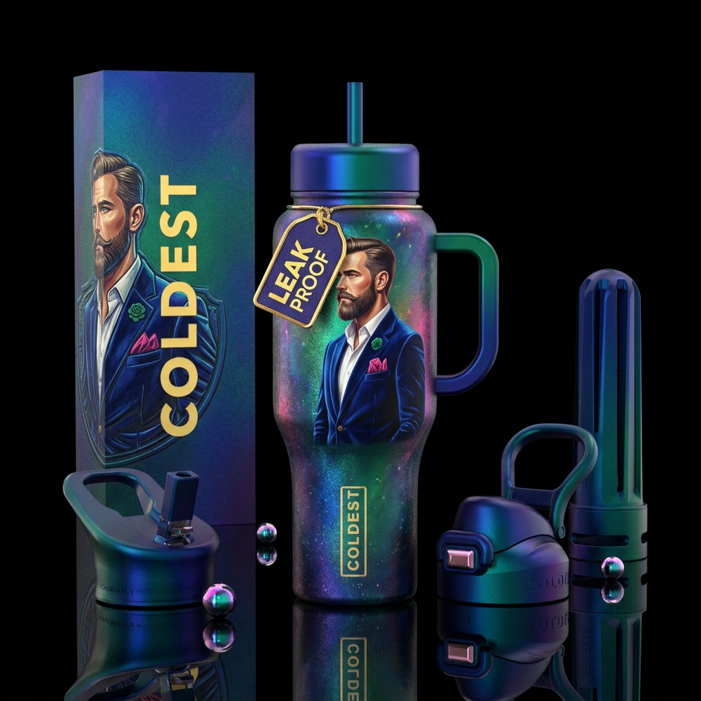 Boss man water bottle design