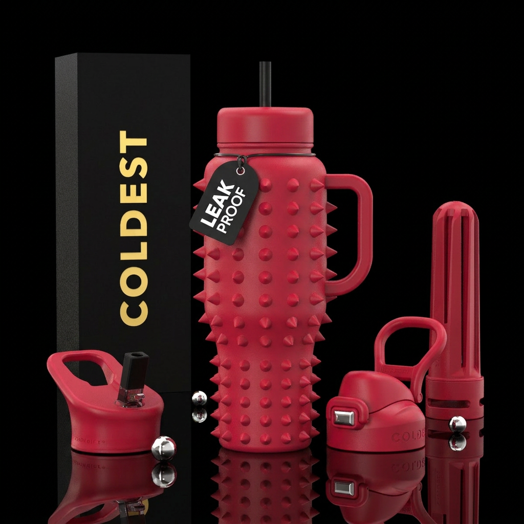 Spikes water bottle design