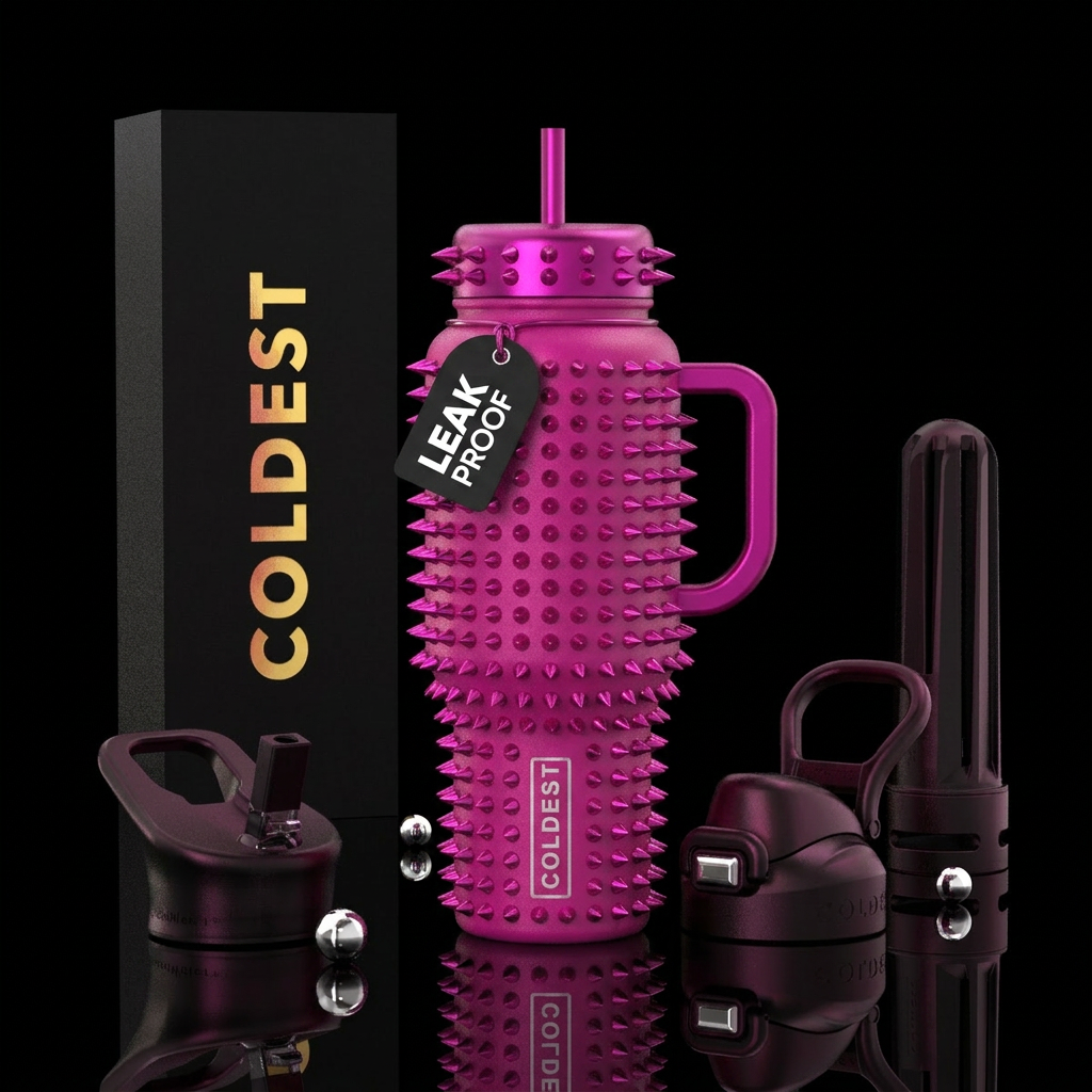 Spikes water bottle design