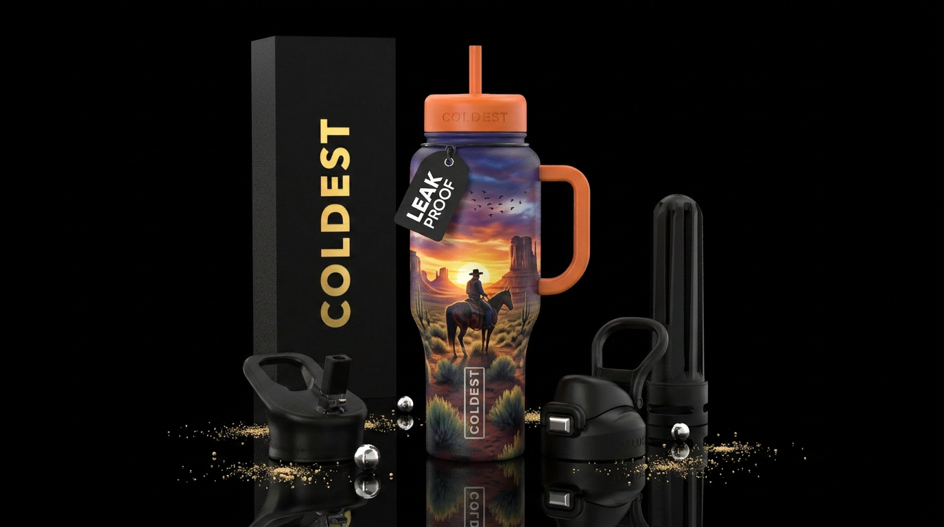 Cowboy water bottle design