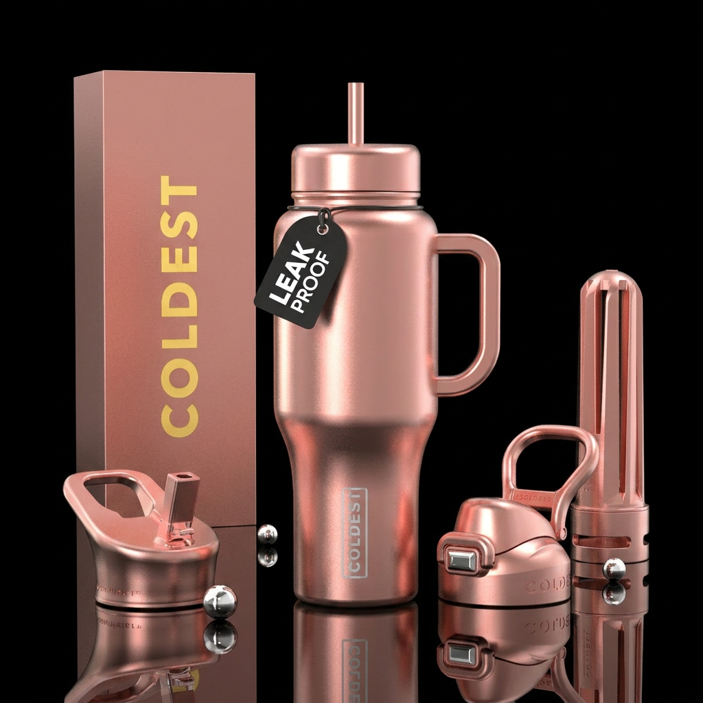 rose gold water bottle design
