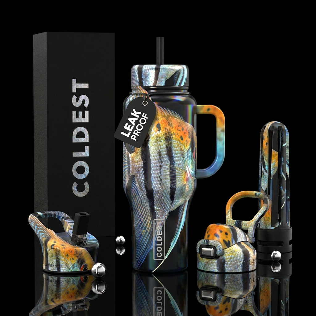 angelfish water bottle design