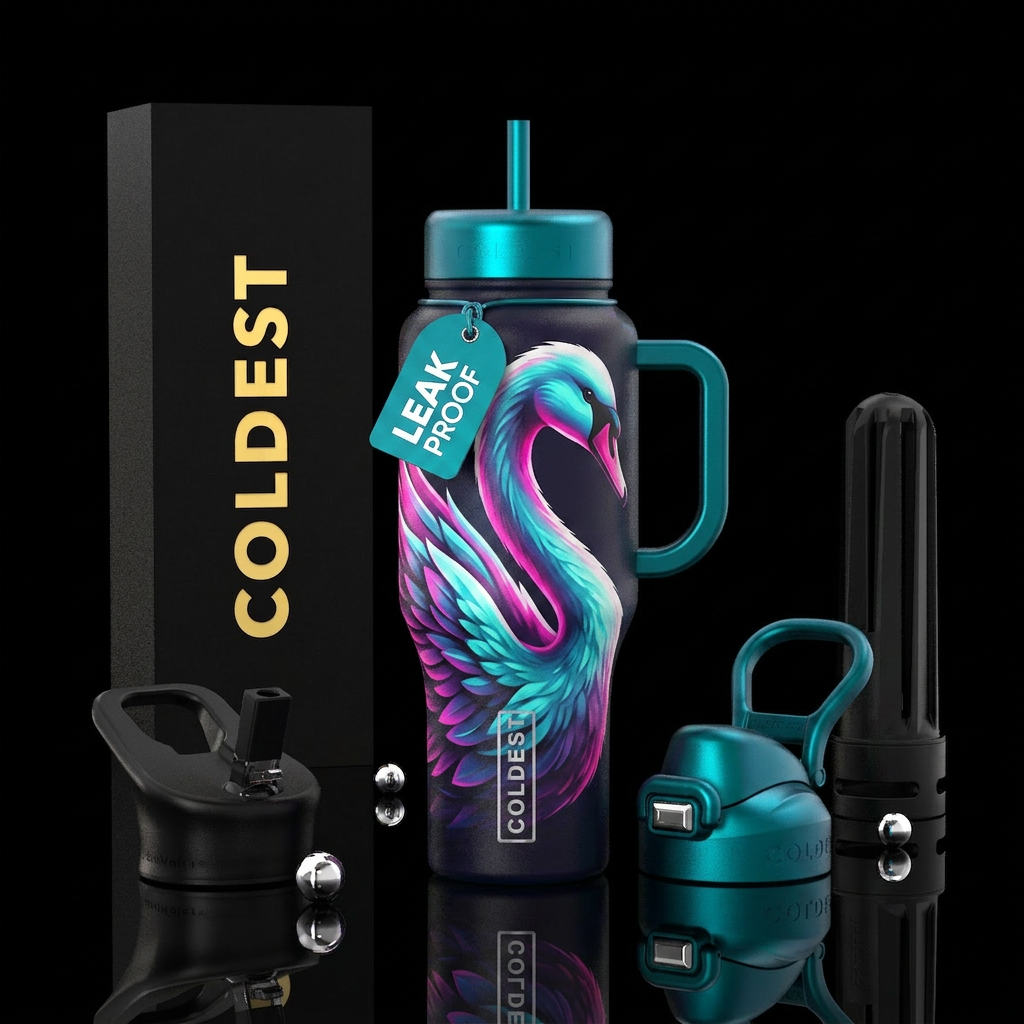 swan water bottle design