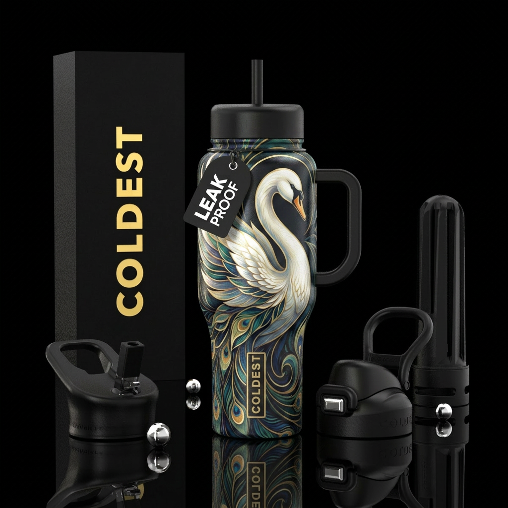 swan water bottle design