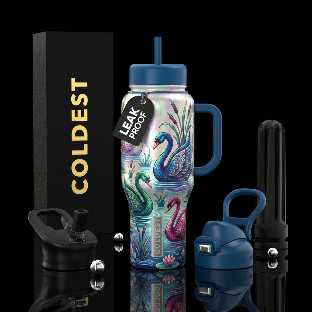 swan water bottle design