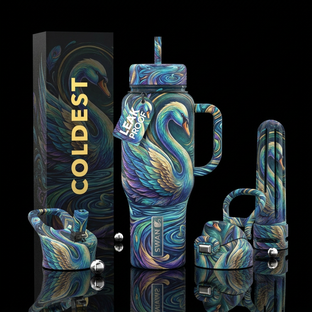 swan water bottle design