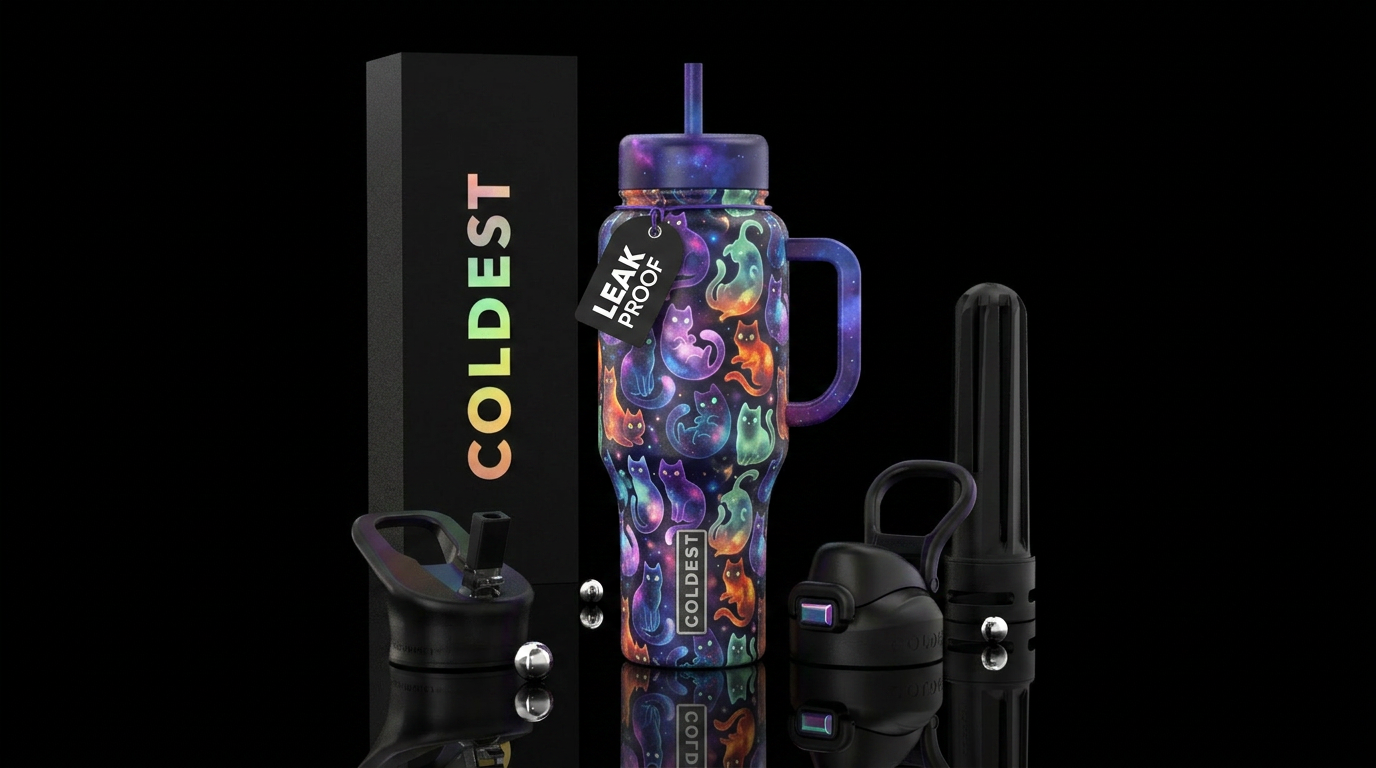Gost Cats water bottle design