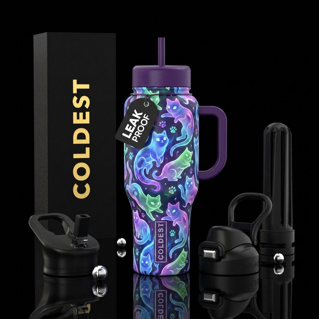 Gost Cats water bottle design