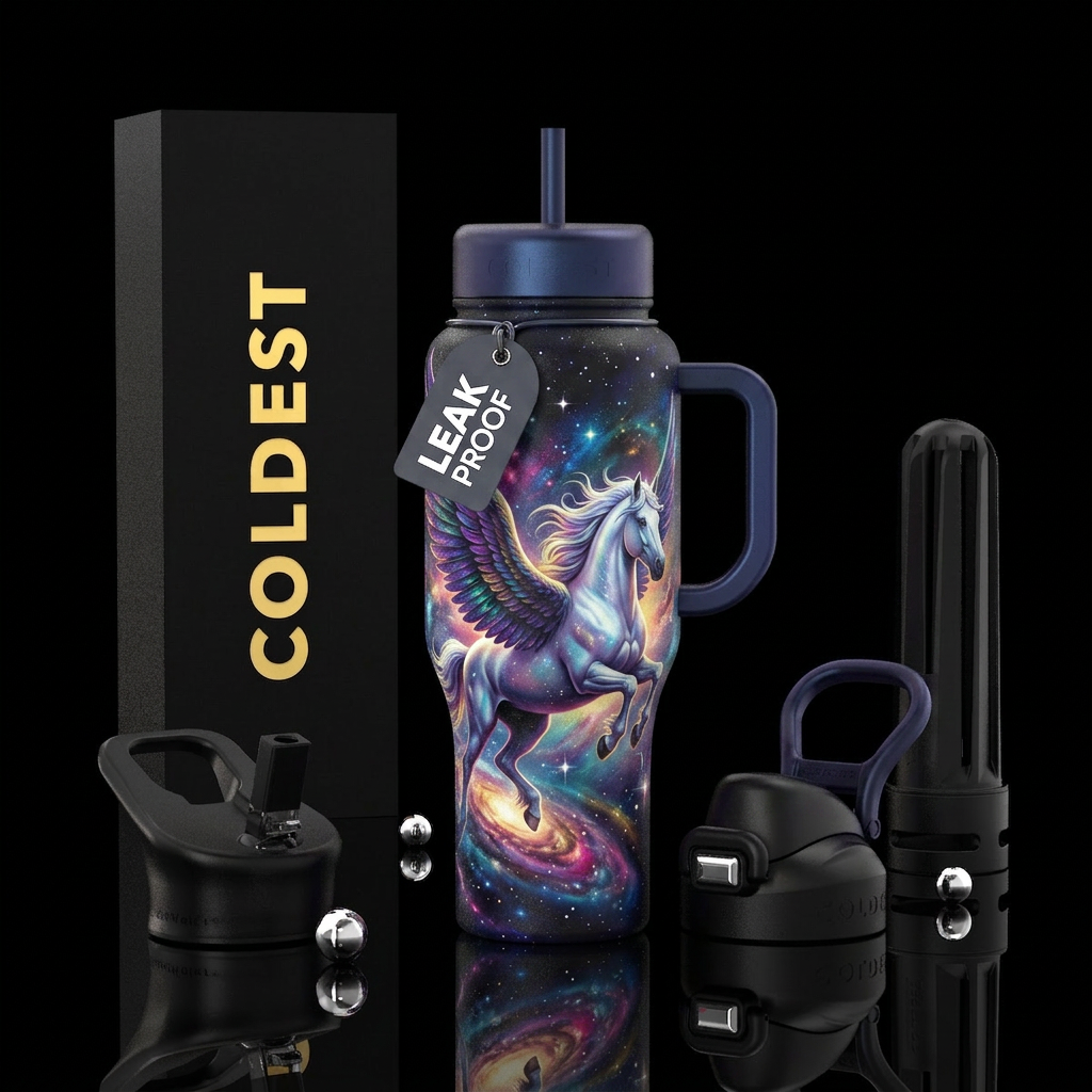 pegasus, realism water bottle design