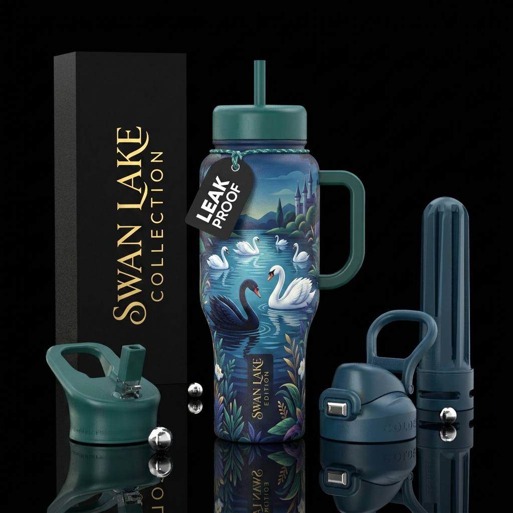 Swan lake water bottle design