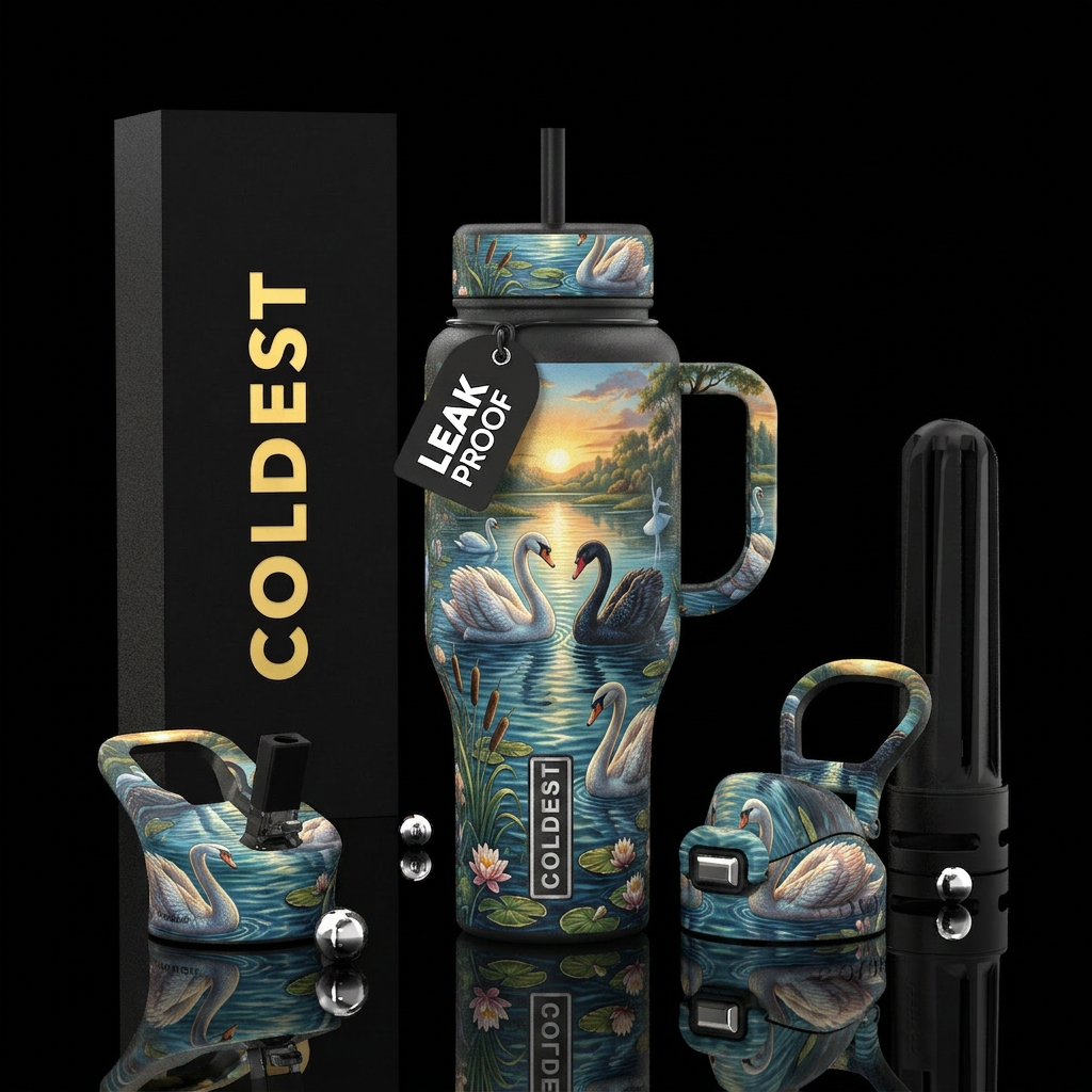 Swan lake water bottle design