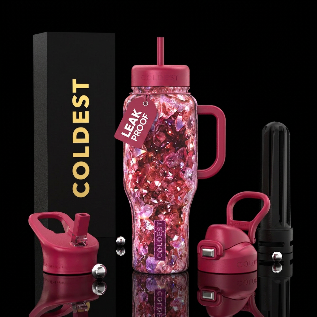 Valentines, crystal cave water bottle design