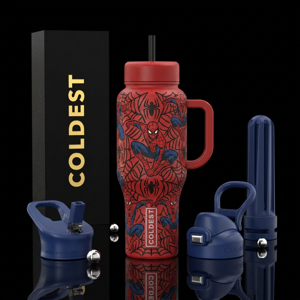 Spider-Man water bottle design