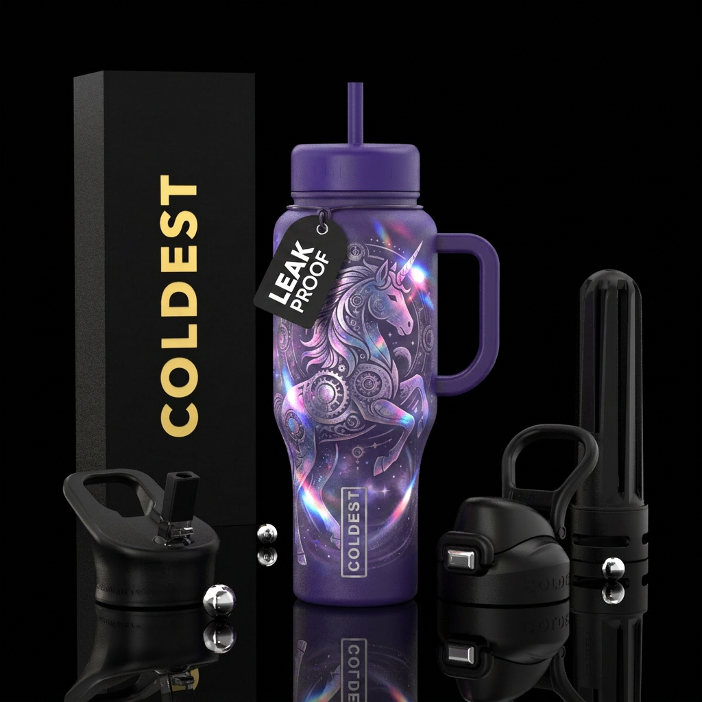 unicorn, spiritual water bottle design