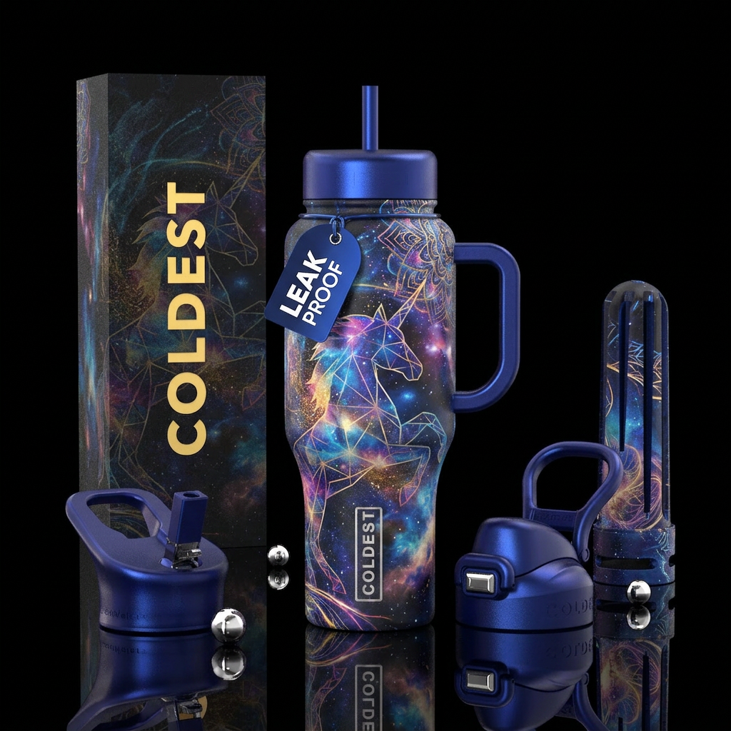 unicorn, spiritual water bottle design