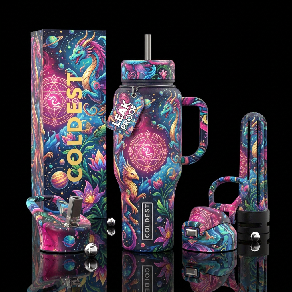 whimsical, powerful water bottle design
