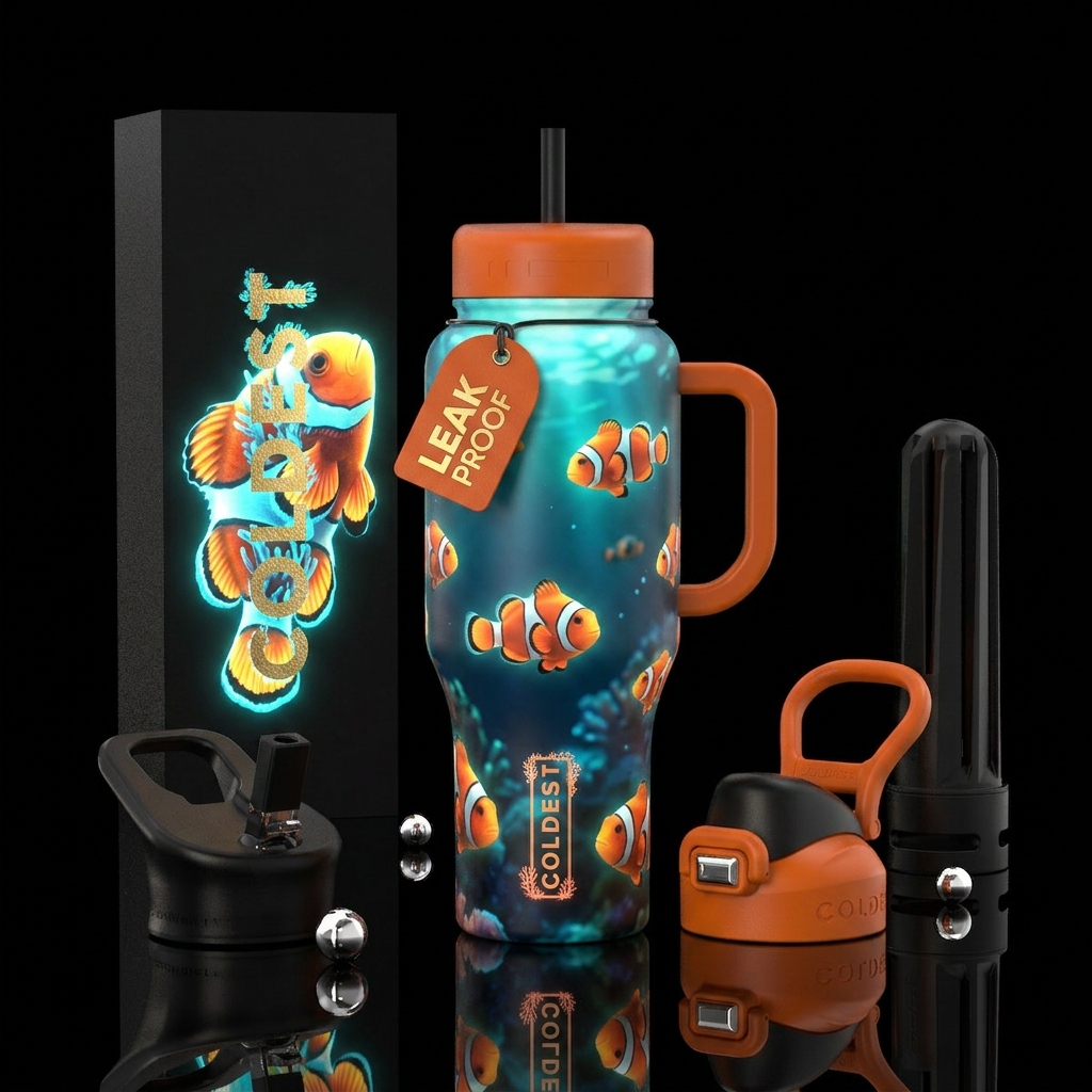 Glowie nemo water bottle design