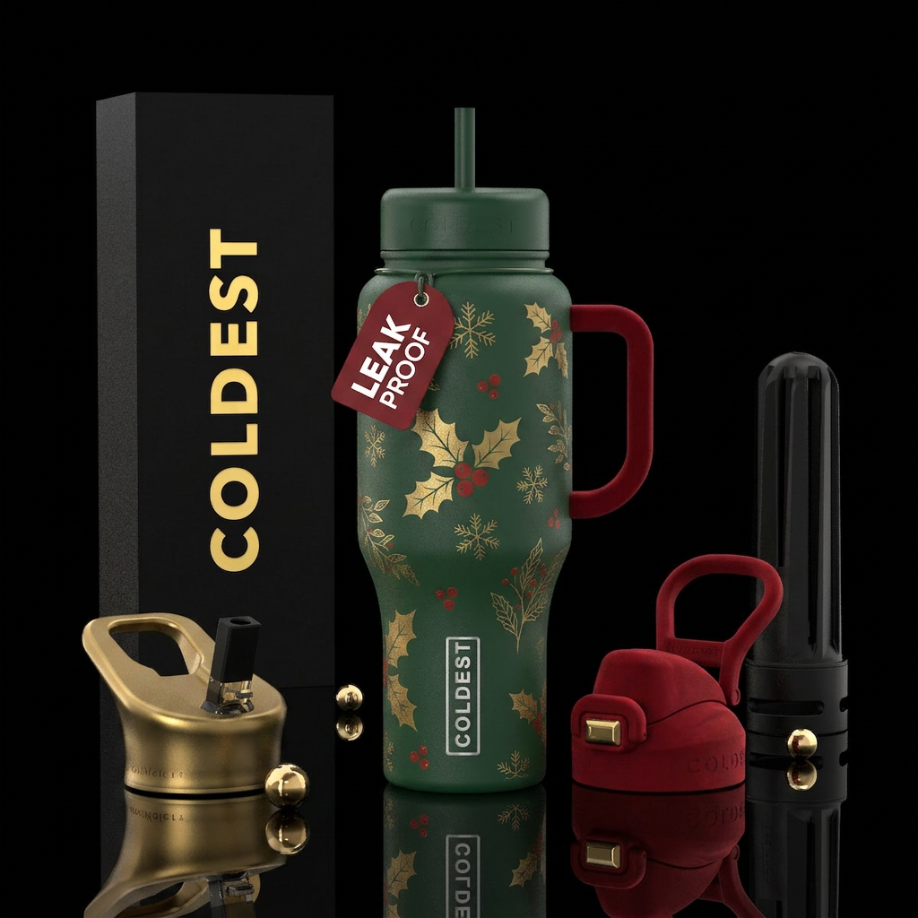 Christmas water bottle design