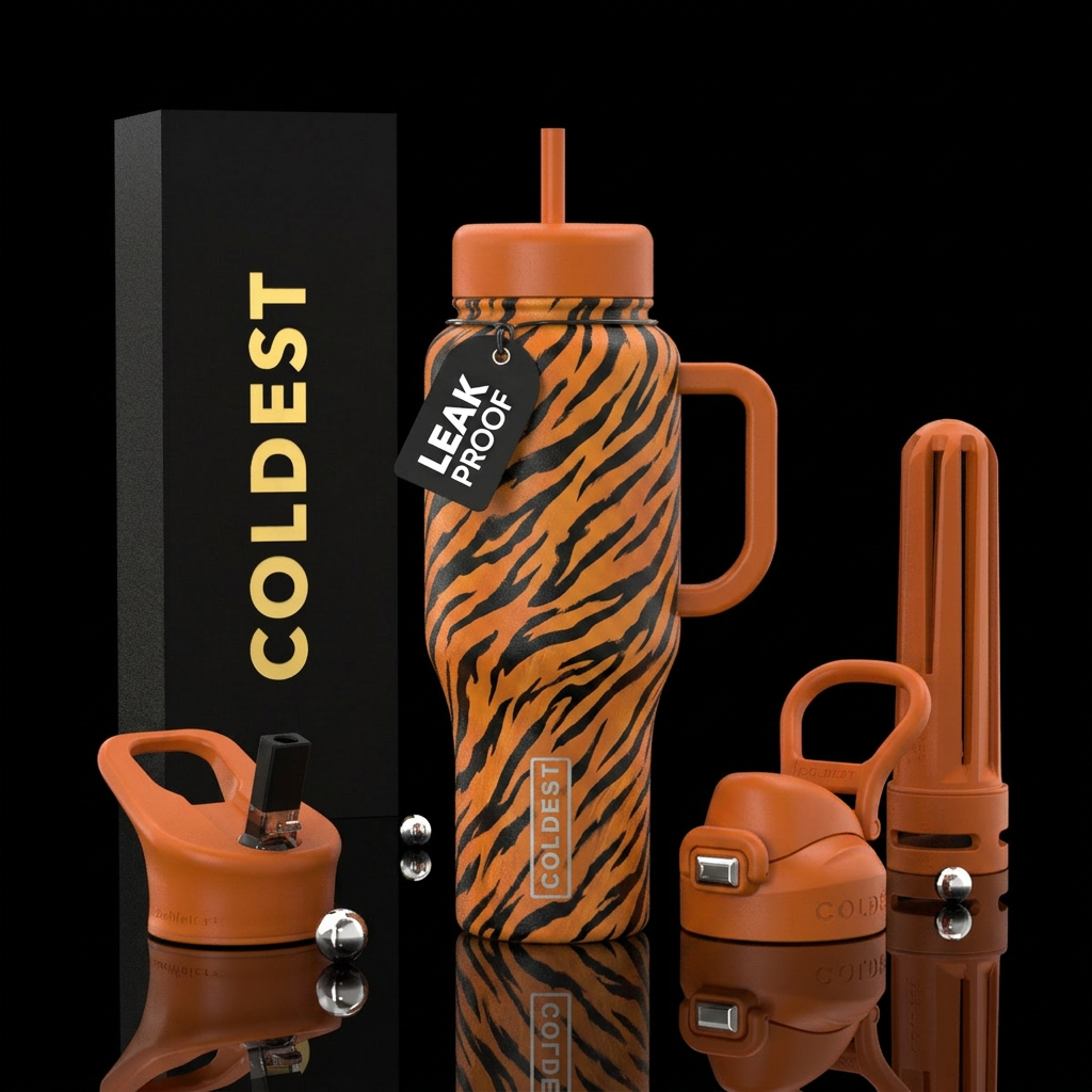 tiger water bottle design