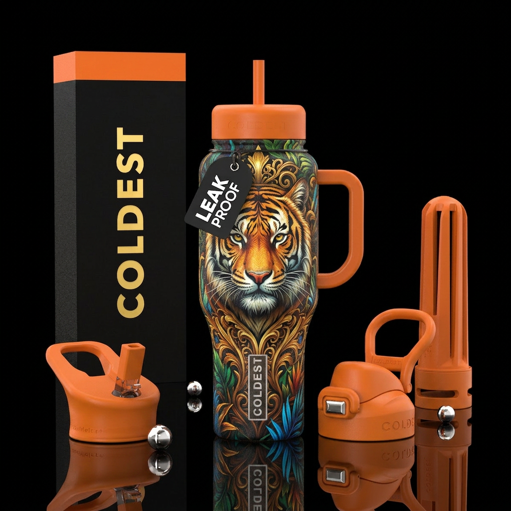 tiger water bottle design