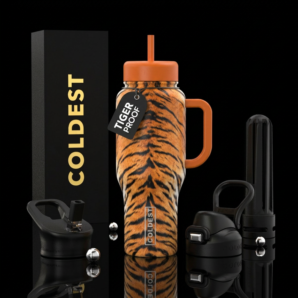 tiger water bottle design