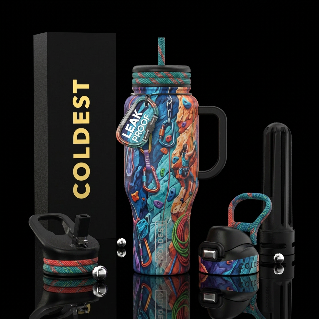 rock climbing water bottle design