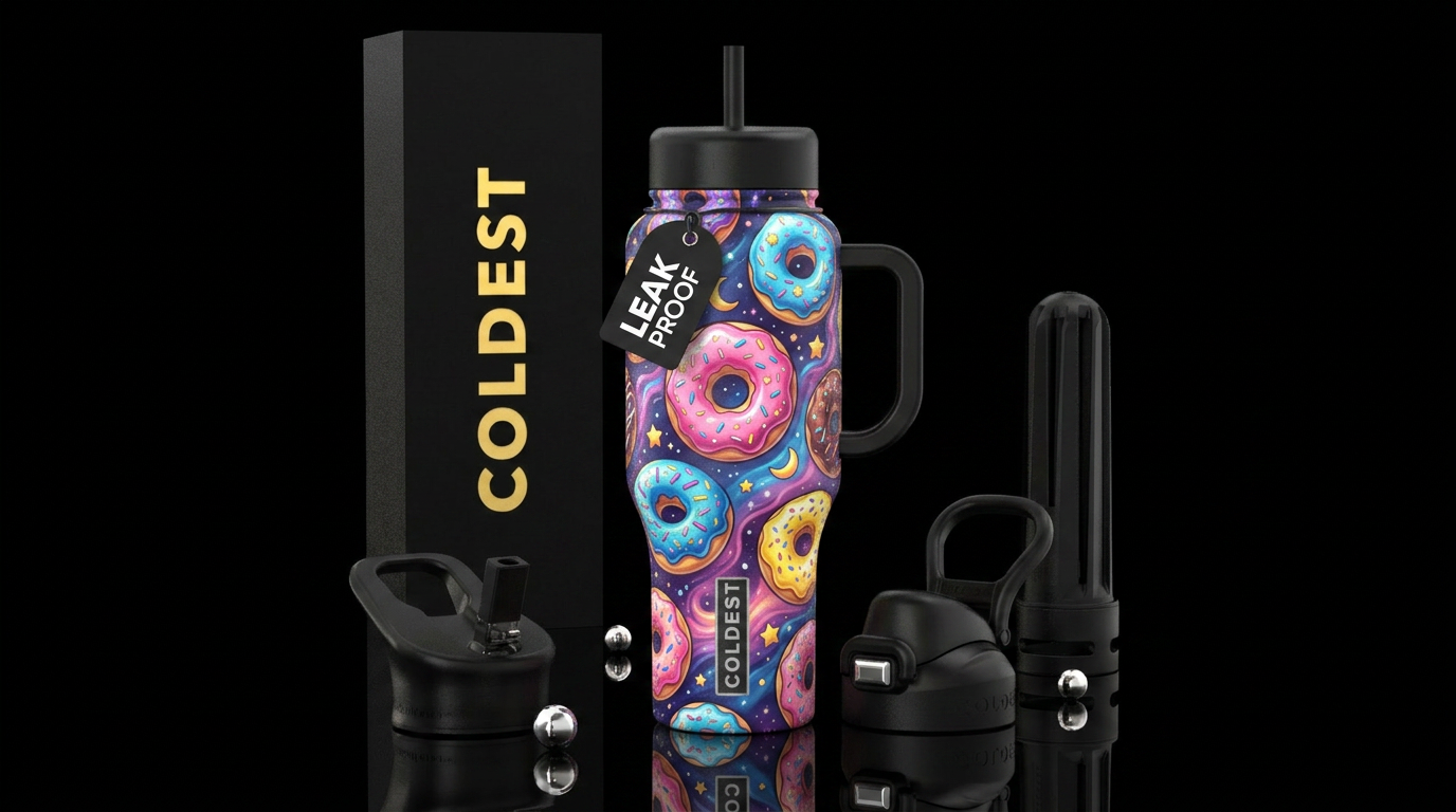 donut, spellbinding water bottle design