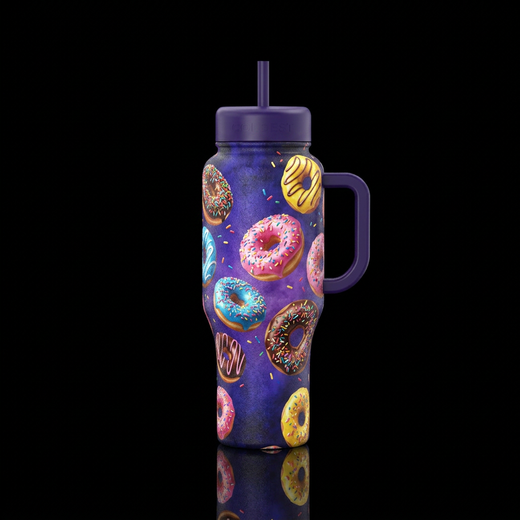donut, spellbinding water bottle design