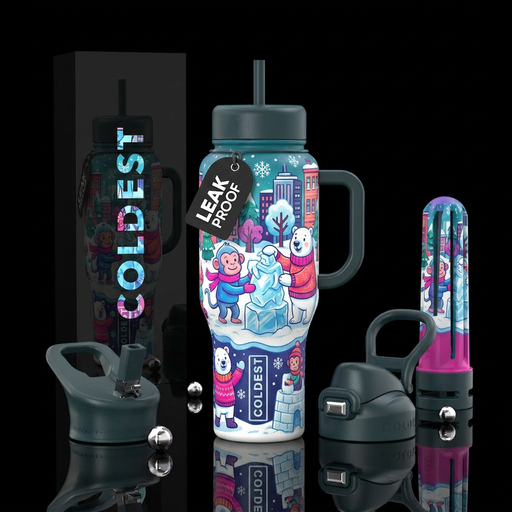 Cartoon water bottle design