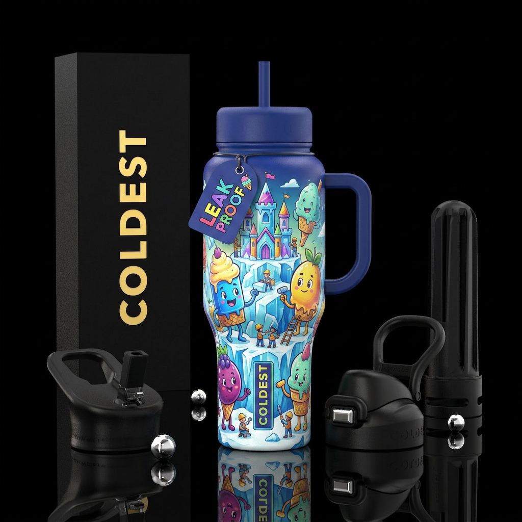 Cartoon water bottle design