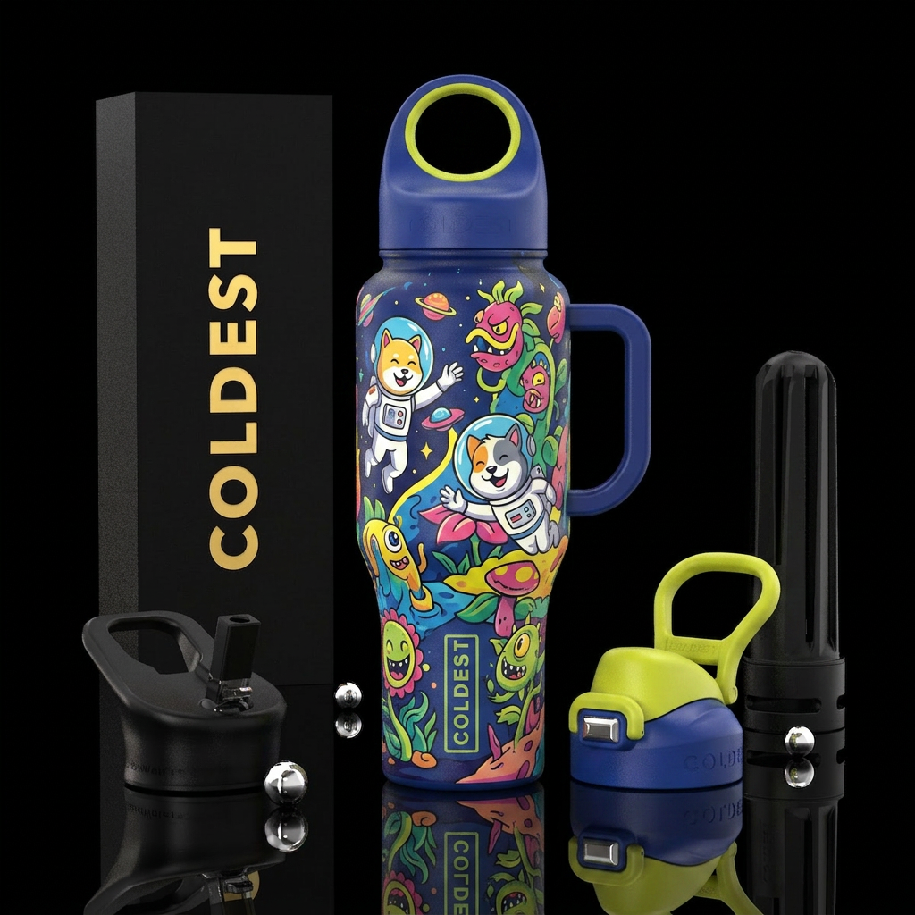 Cartoon water bottle design