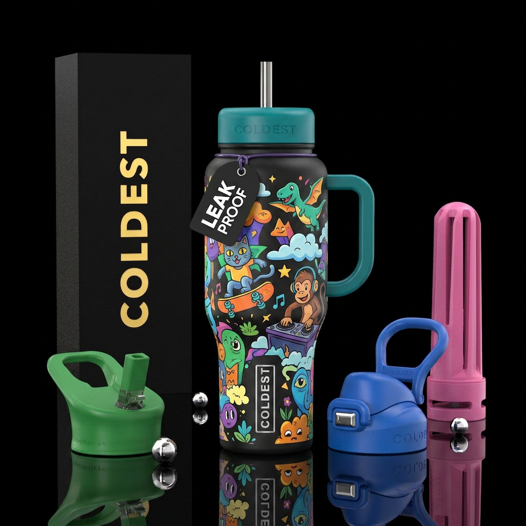 Cartoon water bottle design