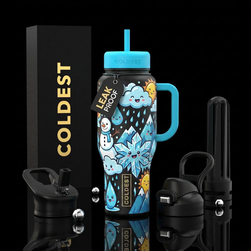 Cartoon water bottle design