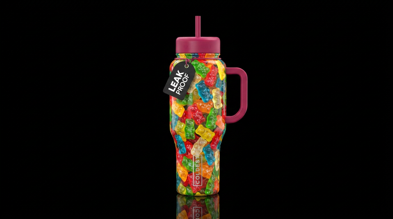 gummy bears water bottle design