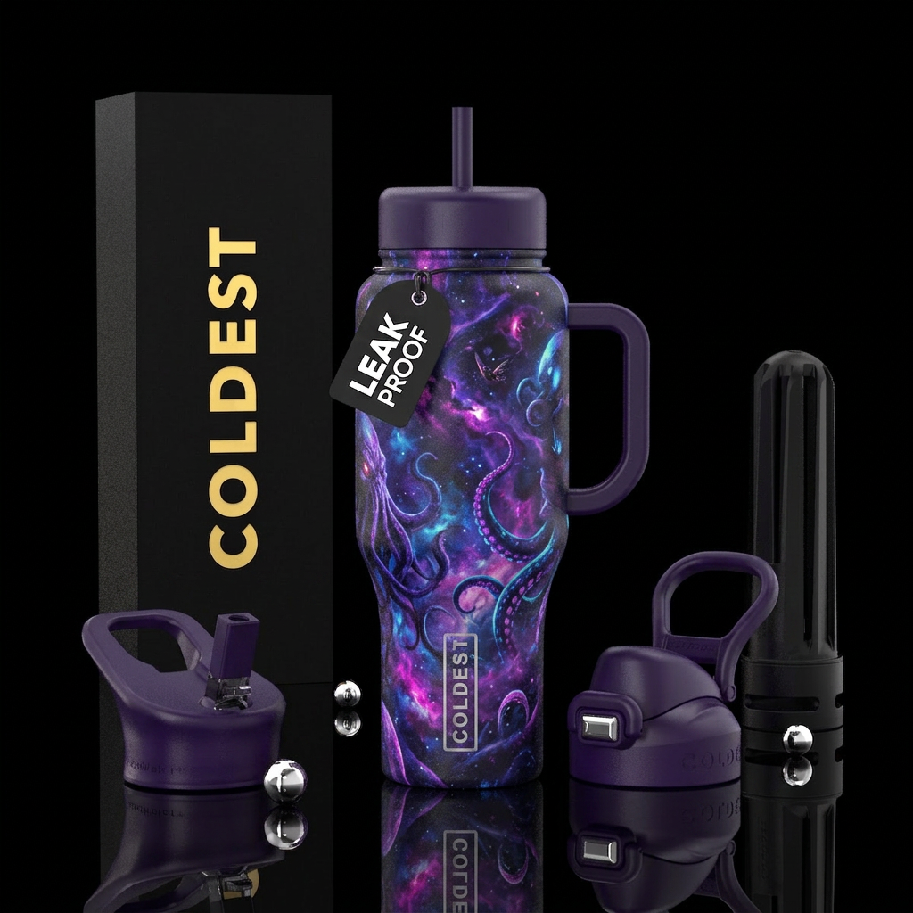 cosmic horror water bottle design