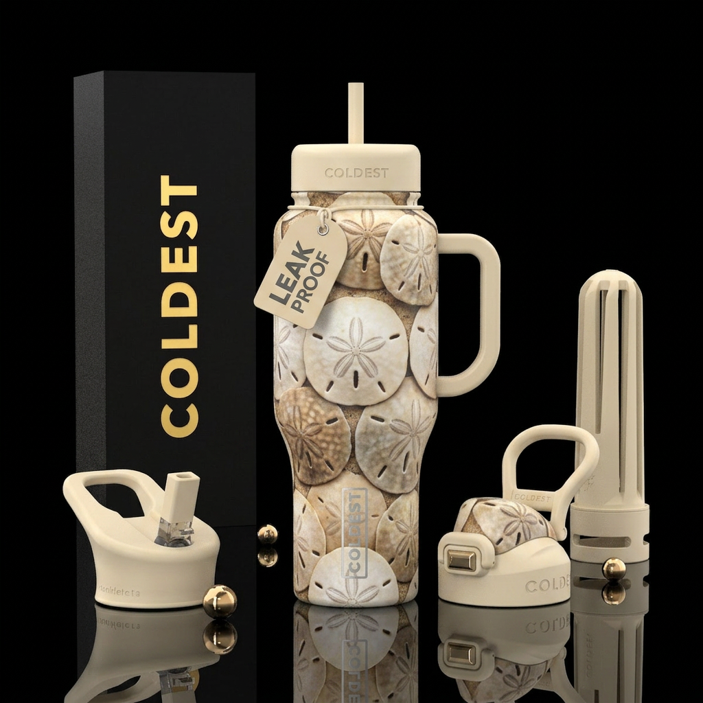 Sand dollars water bottle design