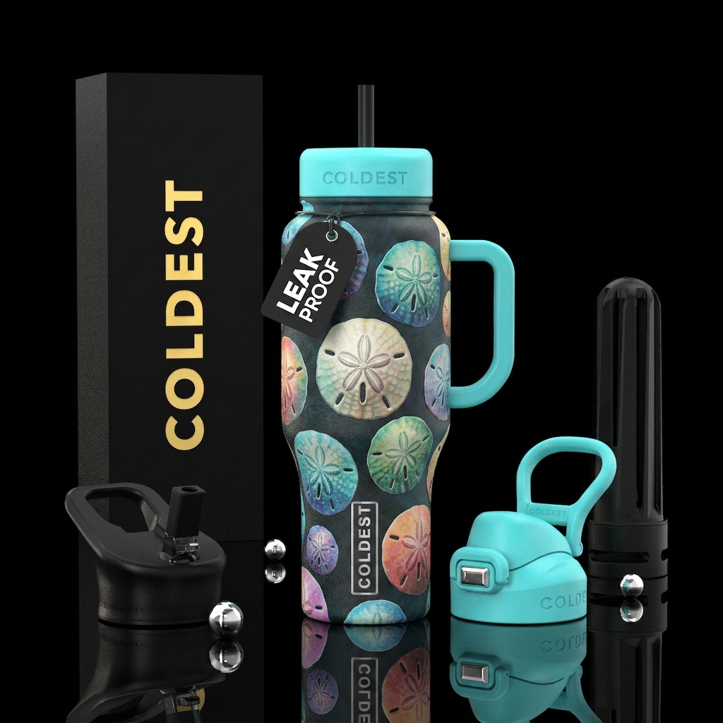 Sand dollars water bottle design