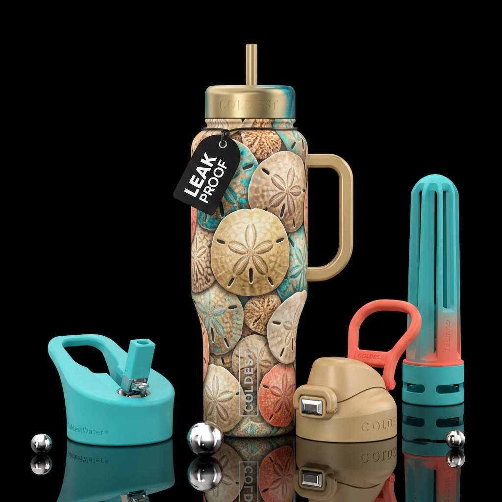 Sand dollars water bottle design