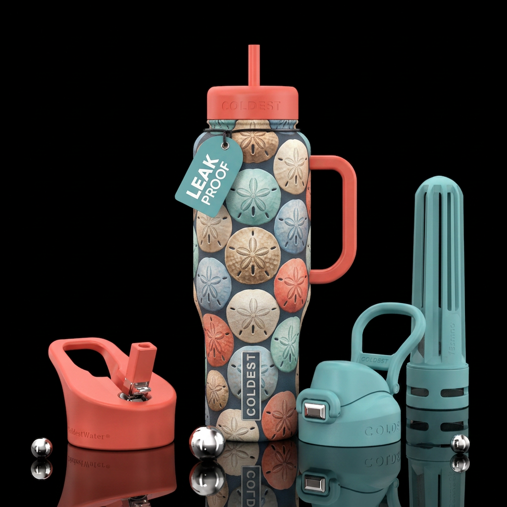 Sand dollars water bottle design