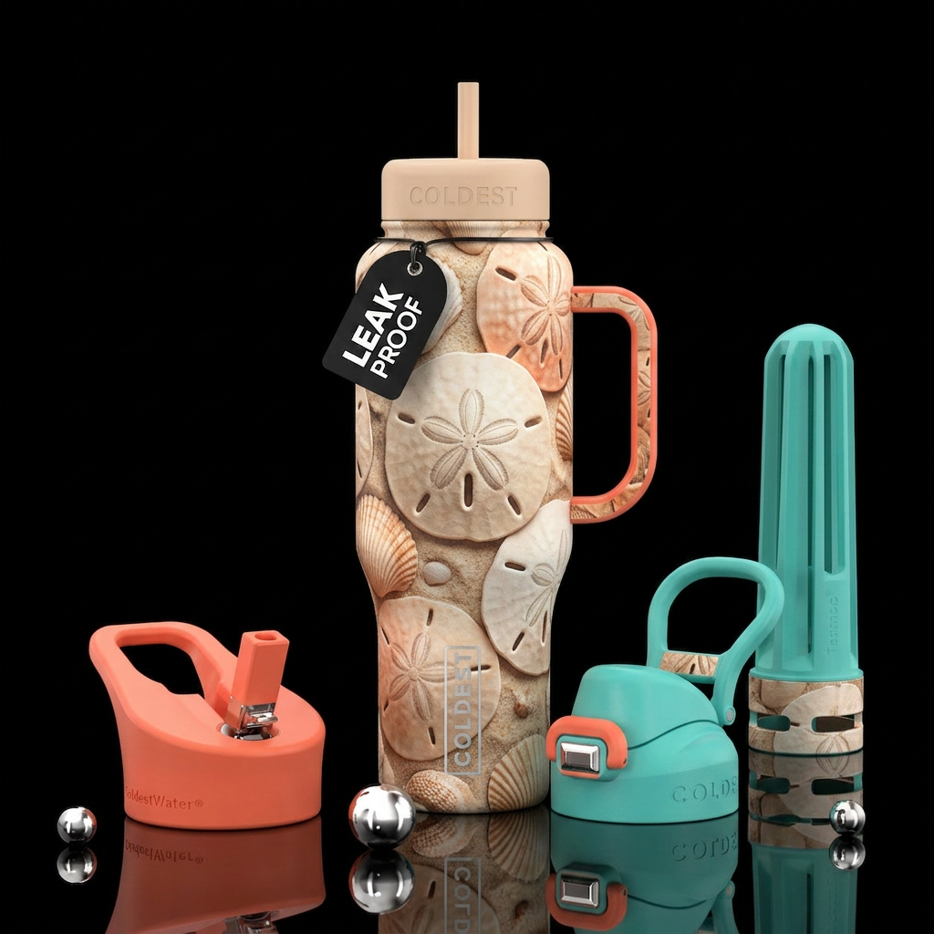 Sand dollars water bottle design