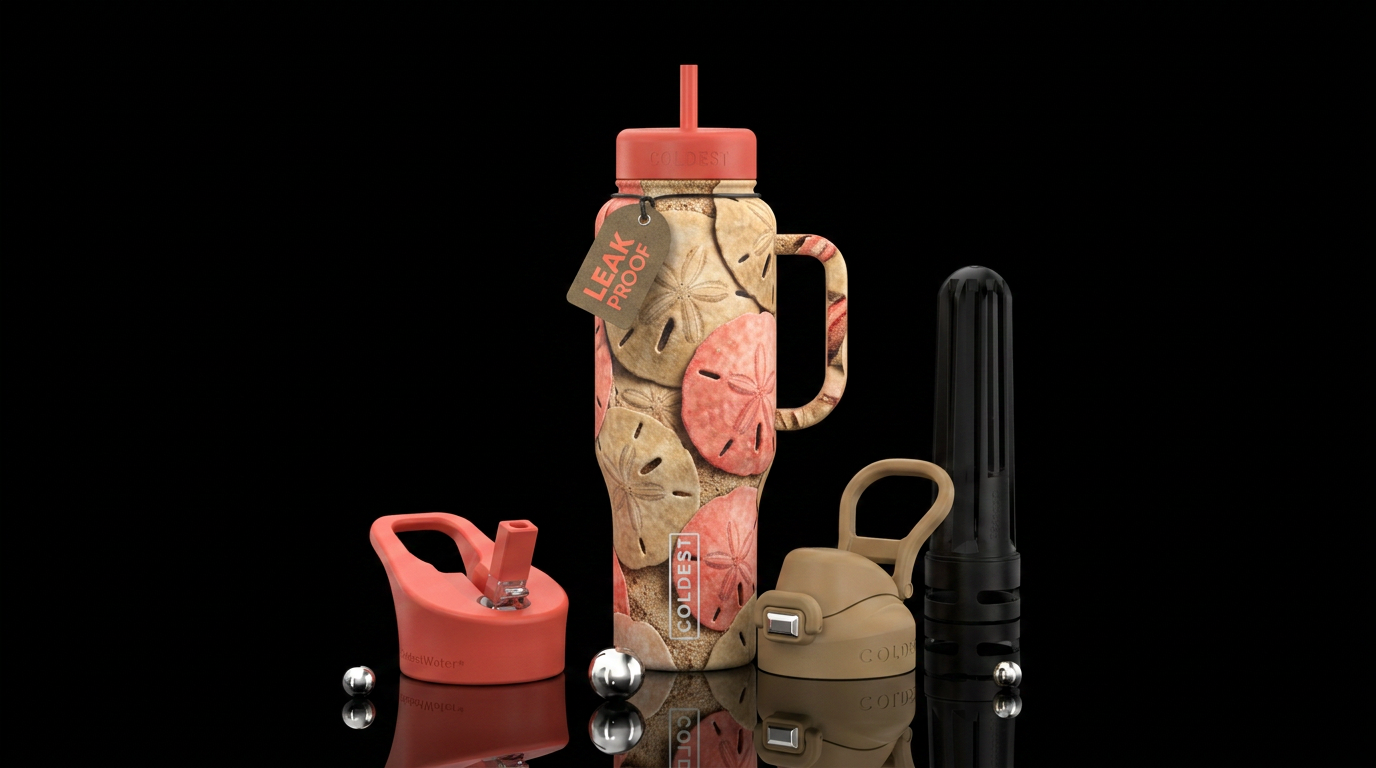 Sand dollars water bottle design