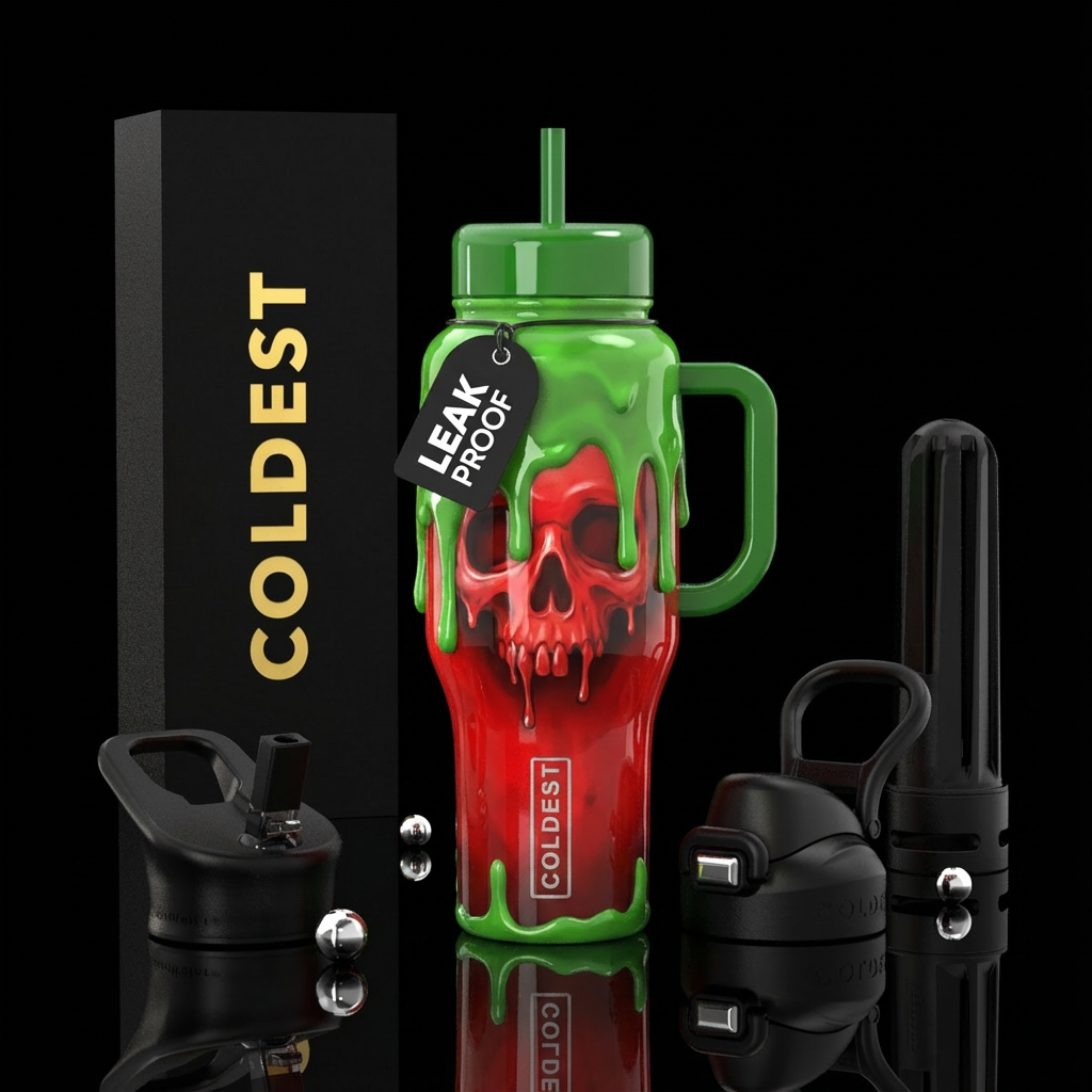Drippy Poison apple water bottle design