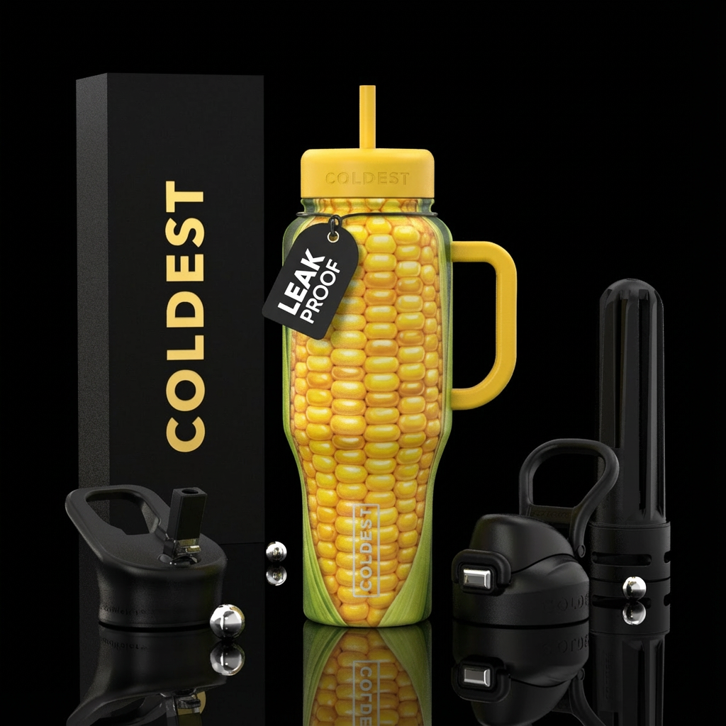Bottle that look like a full ear of corn water bottle design
