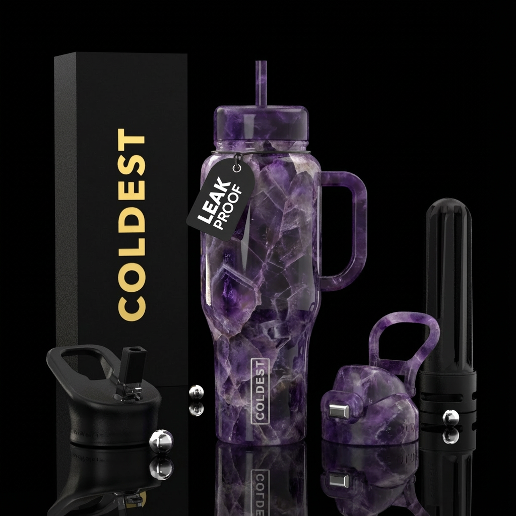 Make the whole bottle look like a chunk of polishe... water bottle design